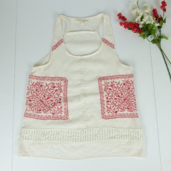 Sweet Wanderer Tops - Sweet Wanderer Embroidered Tank Top